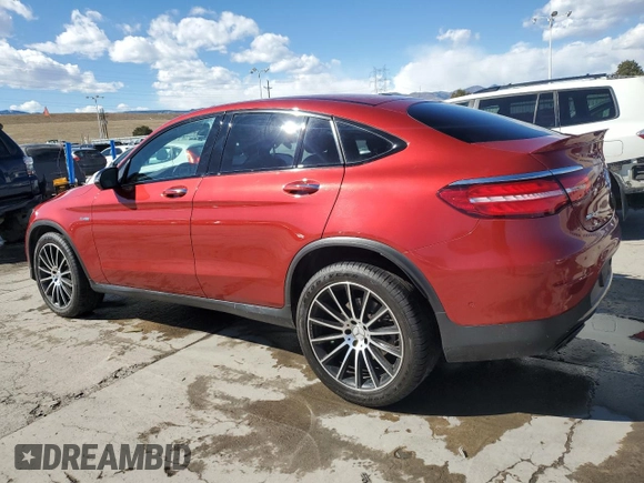 2019 Mercedes-Benz GLC with VIN WDC0J6EB0KF609884, listed as a Copart auction lot 46167775 with 43,011 mi miles and Salvage Title. Bid and sale history available at carsss.com. Image 2.