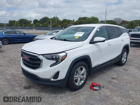 2021 GMC Terrain SLE with VIN 3GKALMEV3ML360383, listed as a IAAI auction lot 41956162 with 27,074 mi miles and . Bid and sale history available at carsss.com. Image 2.