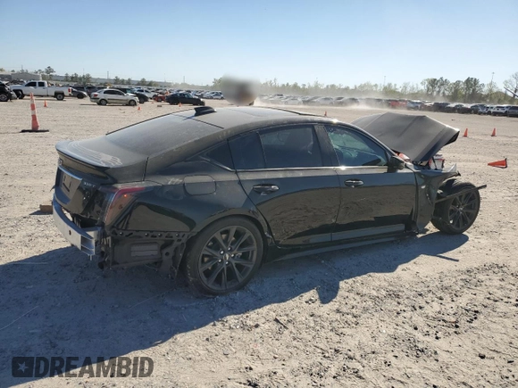 2025 Cadillac CT5 Sport with VIN 1G6DP5RK9S0112073, listed as a Copart auction lot 49506065 with 7,277 mi miles and Salvage title. Bid and sale history available at DreamBid. Image 3.