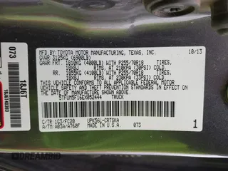 2014 Toyota Tundra SR with VIN 5TFUM5F16EX052444, listed as a IAAI auction lot 42298372 with 121,876 mi miles and . Bid and sale history available at DreamBid. Image 9.