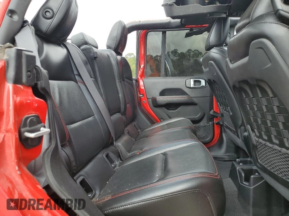 2020 Jeep Gladiator Rubicon z VIN 1C6JJTBG4LL167159, wystawiony jako Copart lot #54992395 z przebiegiem 73 906 mil mil oraz Szkoda całkowita • Salvage title. Historia ofert i sprzedaży dostępna na DreamBid. Obrazek 10.