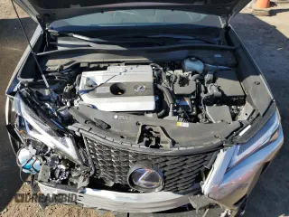 2022 Lexus UX 250h F Sport with VIN JTHE9JBH2N2062143, listed as a Copart auction lot 77345634 with 13,118 mi miles and Salvage Title. Bid and sale history available at DreamBid. Image 12.