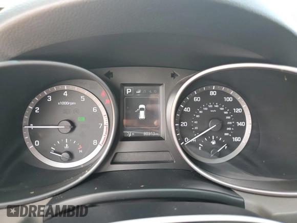 2017 Hyundai Santa Fe 2.4L with VIN 5XYZTDLB0HG437926, listed as a Copart auction lot 60034725 with 80,313 mi miles and Salvage title. Bid and sale history available at DreamBid. Image 9.
