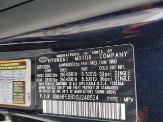 2025 Genesis GV80 Standard with VIN KMUHFESB3SU248524, listed as a Copart auction lot 47854975 with 6,309 mi miles and Non Repairable. Bid and sale history available at DreamBid. Image 13.