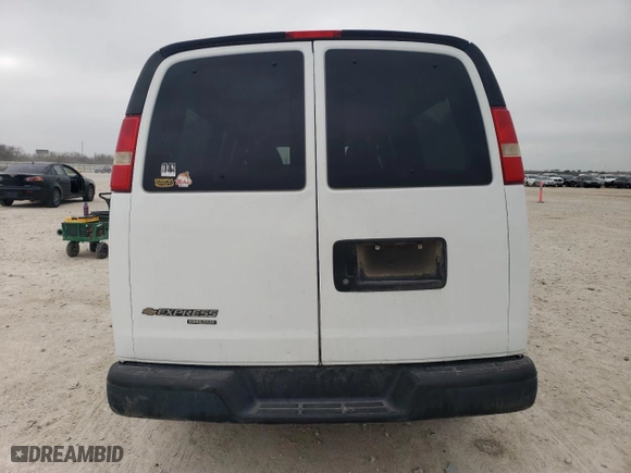 2014 Chevrolet Express Passenger LT with VIN 1GAZG1FG3E1187418, listed as a Copart auction lot 41437075 with 116,608 mi miles and Salvage Title. Bid and sale history available at carsss.com. Image 6.