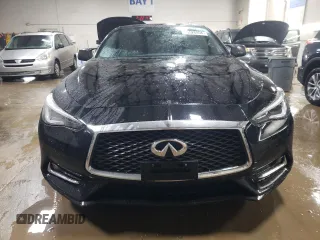 2018 Infiniti Q60 Luxe with VIN JN1EV7EL7JM392006, listed as a Copart auction lot 85520894 with 60,565 mi miles and Salvage title. Bid and sale history available at DreamBid. Image 5.