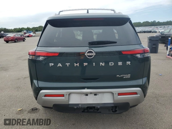 2022 Nissan Pathfinder Platinum with VIN 5N1DR3DK5NC262389, listed as a Copart auction lot 64742985 with 39,985 mi miles and Salvage title. Bid and sale history available at DreamBid. Image 6.