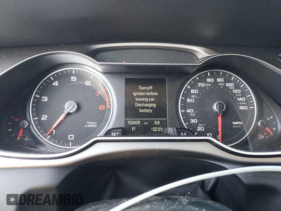 2013 Audi A4 Premium Plus with VIN WAUFFAFL4DN041625, listed as a Copart auction lot 48693955 with 153,429 mi miles and Salvage Title. Bid and sale history available at carsss.com. Image 9.
