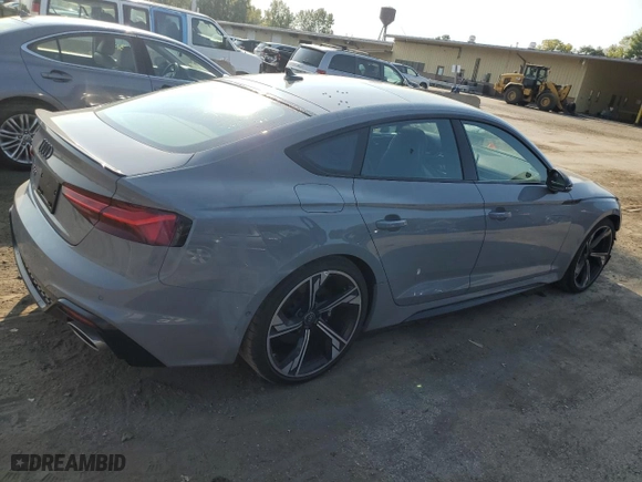 2024 Audi RS 5 Sportback with VIN WUAAWCF58RA902445, listed as a Copart auction lot 71174004 with 325 mi miles and Salvage Title. Bid and sale history available at carsss.com. Image 3.