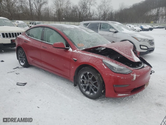 2022 Tesla Model 3 Long Range with VIN 5YJ3E1EBXNF131458, listed as a Copart auction lot 86305614 with 91,622 mi miles and Salvage Title. Bid and sale history available at carsss.com. Image 4.