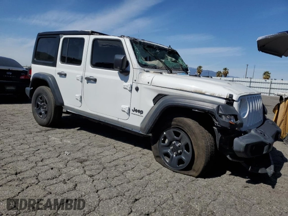 2023 Jeep Wrangler Sport S with VIN 1C4HJXDG0PW638871, listed as a Copart auction lot 47102315 with Not Provided miles and Clean Title. Bid and sale history available at DreamBid. Image 4.