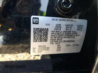 2025 GMC Sierra 1500 with VIN 1GT40LEL1SU402045, listed as a Copart auction lot 89329675 with Not Provided miles and Salvage Title. Bid and sale history available at DreamBid. Image 12.