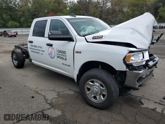 2020 Ram 2500 Tradesman with VIN 3C7WR4HJ0LG307787, listed as a Copart auction lot 80915224 with 109,554 mi miles and Salvage Title. Bid and sale history available at carsss.com. Image 4.