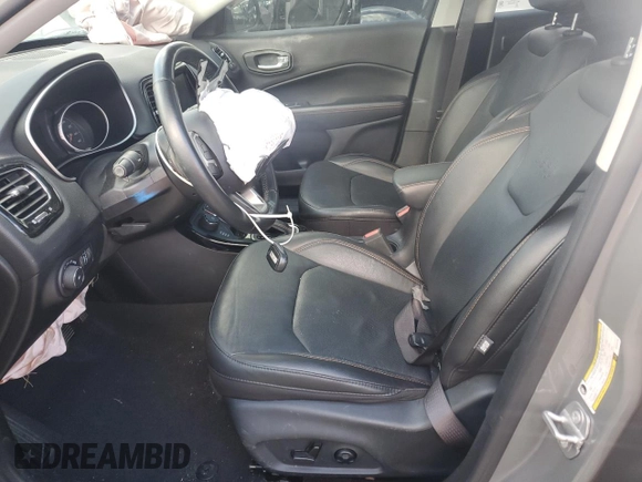 2021 Jeep Compass Limited with VIN 3C4NJDCB1MT579130, listed as a Copart auction lot 57854655 with 49,553 mi miles and Salvage title. Bid and sale history available at DreamBid. Image 7.