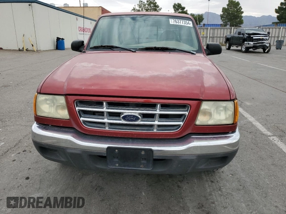 2002 Ford Ranger XLT Appearance with VIN 1FTYR44EX2PA16674, listed as a Copart auction lot 76377354 with 164,298 mi miles and Salvage Title. Bid and sale history available at carsss.com. Image 5.