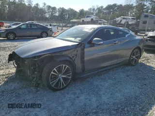2018 Infiniti Q60 Luxe with VIN JN1EV7EK8JM341945, listed as a Copart auction lot 43356955 with 146,531 mi miles and Salvage Title. Bid and sale history available at carsss.com. Image 1.