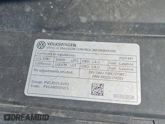 2023 Volkswagen Atlas SE с VIN 1V2HR2CA7PC526108, выставлен на аукционе IAAI как лот 42844449 с пробегом 38 696 миль миль и . История ставок и продаж доступна на DreamBid. Изображение 45.