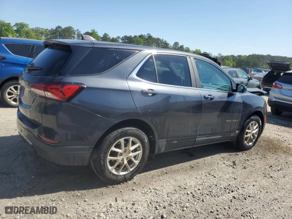 2022 Chevrolet Equinox LT with VIN 2GNAXKEV0N6152785, listed as a Copart auction lot 53323215 with 59,566 mi miles and Clean Title. Bid and sale history available at carsss.com. Image 3.