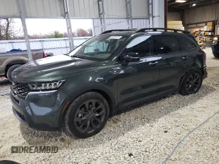 2023 Kia Sorento X-Line EX with VIN 5XYRHDLF0PG216183, listed as a Copart auction lot 80025374 with 18,505 mi miles and Salvage Title. Bid and sale history available at carsss.com. Image 1.