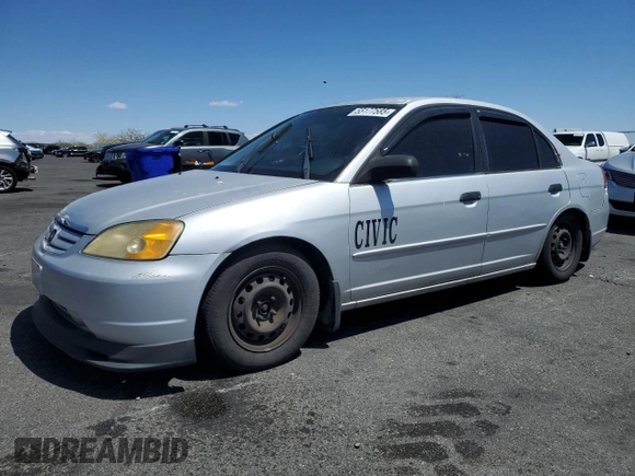 2001 Honda Civic LX z VIN 2HGES16521H519977, wystawiony jako Copart lot #55177585 z przebiegiem 152 993 mil mil oraz Czysty tytuł • Clean title. Historia ofert i sprzedaży dostępna na DreamBid. Obrazek 1.