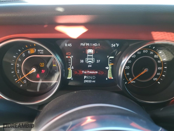 2023 Jeep Wrangler Rubicon with VIN 1C4JJXFG8PW518377, listed as a Copart auction lot 46309175 with 29,033 mi miles and Salvage Title. Bid and sale history available at carsss.com. Image 9.