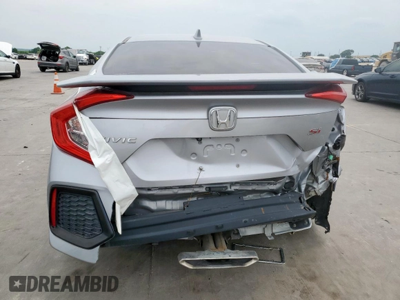 2017 Honda Civic Sedan Si with VIN 2HGFC1E51HH705216, listed as a Copart auction lot 53082385 with 77,093 mi miles and Salvage Title. Bid and sale history available at carsss.com. Image 7.