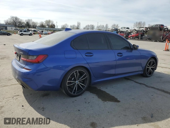 2020 BMW 3 Series 330i xDrive with VIN 3MW5R7J00L8B43315, listed as a Copart auction lot 50133205 with 59,520 mi miles and Salvage Title. Bid and sale history available at carsss.com. Image 3.