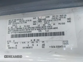 2017 Ford Transit with VIN 1FTYE1YM2HKB34459, listed as a IAAI auction lot 42059820 with 215,646 mi miles and . Bid and sale history available at DreamBid. Image 8.