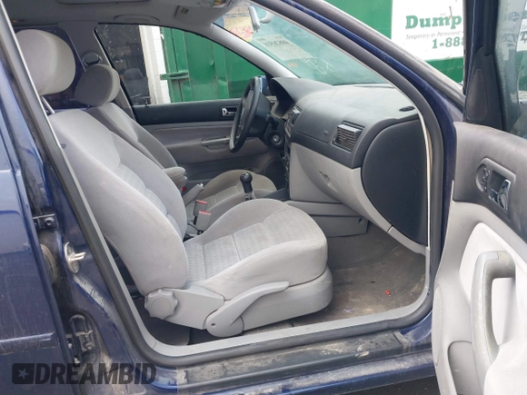 2001 Volkswagen Golf с VIN 9BWGS21J714006468, выставлен на аукционе IAAI как лот 40826518 с пробегом 123 644 миль миль и . История ставок и продаж доступна на DreamBid. Изображение 5.
