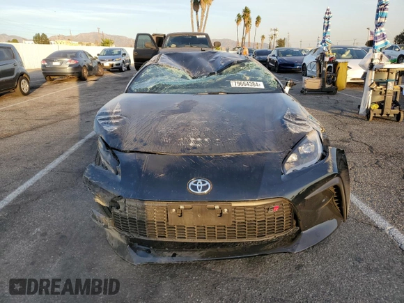 2023 Toyota GR86 with VIN JF1ZNBB15P9761368, listed as a Copart auction lot 79664384 with 6,100 mi miles and Salvage Title. Bid and sale history available at carsss.com. Image 5.