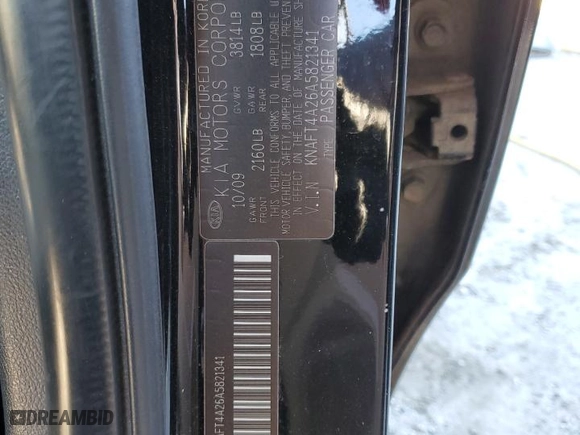 2010 Kia Forte LX with VIN KNAFT4A26A5821341, listed as a Copart auction lot 86717854 with 93,640 mi miles and Salvage Title. Bid and sale history available at carsss.com. Image 15.