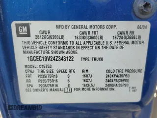 2004 Chevrolet Silverado 1500 LS with VIN 1GCEC19V24Z343122, listed as a Copart auction lot 50410745 with 349,376 mi miles and Salvage Title. Bid and sale history available at DreamBid. Image 14.