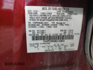 2008 Ford Taurus SEL with VIN 1FAHP24W68G143844, listed as a Copart auction lot 41417485 with 195,172 mi miles and Salvage title. Bid and sale history available at DreamBid. Image 12.