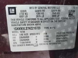 2017 GMC Acadia Denali with VIN 1GKKNXLS7HZ216729, listed as a IAAI auction lot 42256467 with 87,302 mi miles and . Bid and sale history available at DreamBid. Image 9.