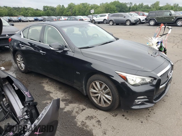 2017 Infiniti Q50 2.0t Sport with VIN JN1CV7ARXHM681506, listed as a Copart auction lot 66861994 with 97,493 mi miles and Salvage Title. Bid and sale history available at carsss.com. Image 4.