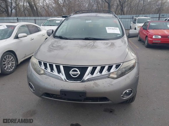 2009 Nissan Murano LE with VIN JN8AZ18W39W125436, listed as a IAAI auction lot 41946561 with 157,832 mi miles. Bid and sale history available at carsss.com. Image 6.