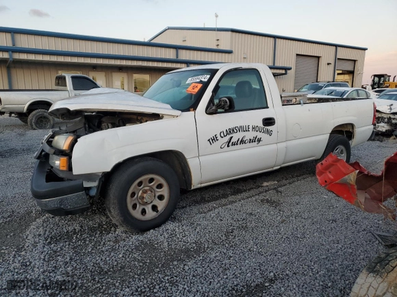 2006 Chevrolet Silverado 1500 LS with VIN 1GCEC14V16Z136196, listed as a Copart auction lot 85594324 with 0 mi miles and Salvage Title. Bid and sale history available at carsss.com. Image 1.