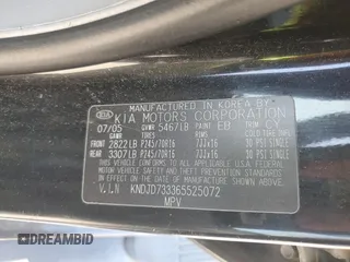 2006 Kia Sorento LX with VIN KNDJD733365525072, listed as a Copart auction lot 60260835 with 128,572 mi miles and Salvage title. Bid and sale history available at DreamBid. Image 13.