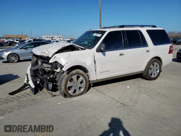 2015 Ford Expedition Platinum z VIN 1FMJU1LTXFEF03370, wystawiony jako Copart lot #47009175 z przebiegiem 115 282 mil mil oraz Szkoda całkowita • Salvage title. Historia ofert i sprzedaży dostępna na DreamBid. Obrazek 1.