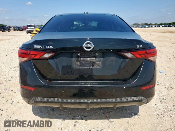 2021 Nissan Sentra SV with VIN 3N1AB8CV0MY329493, listed as a Copart auction lot 58406755 with 75,493 mi miles and Salvage title. Bid and sale history available at DreamBid. Image 6.