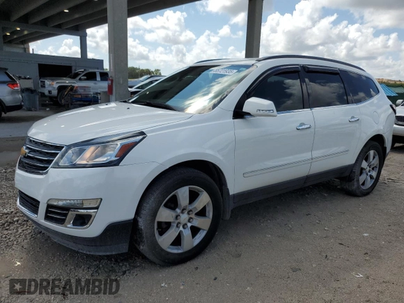 2015 Chevrolet Traverse LTZ with VIN 1GNKVJKDXFJ212107, listed as a Copart auction lot 55721935 with 129,333 mi miles and Clean Title. Bid and sale history available at DreamBid. Image 1.