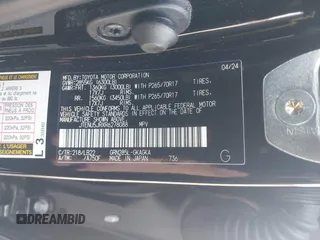 2024 Toyota 4Runner SR5 Premium with VIN JTENU5JRXR6278088, listed as a IAAI auction lot 41781296 with 10,079 mi miles and . Bid and sale history available at DreamBid. Image 9.