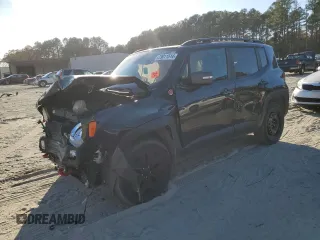 2018 Jeep Renegade Trailhawk z VIN ZACCJBCB3JPH55612, wystawiony jako Copart lot #79011514 z przebiegiem Nie podano mil oraz Szkoda całkowita • Salvage title. Historia ofert i sprzedaży dostępna na DreamBid. Obrazek 1.