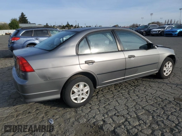 2005 Honda Civic VP z VIN 1HGES16395L011187, wystawiony jako Copart lot #48006995 z przebiegiem 160 315 mil mil oraz Szkoda całkowita • Salvage title. Historia ofert i sprzedaży dostępna na DreamBid. Obrazek 3.