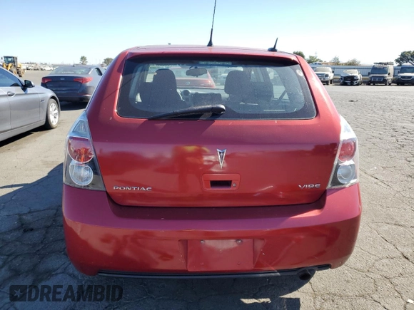 2009 Pontiac Vibe w/1SA with VIN 5Y2SP67849Z435504, listed as a Copart auction lot 75868474 with 193,252 mi miles and Salvage Title. Bid and sale history available at carsss.com. Image 6.