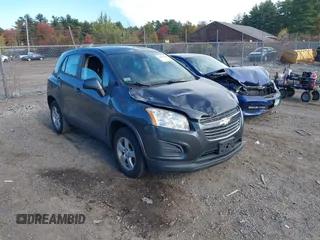 2016 Chevrolet Trax LS with VIN 3GNCJNSB3GL224437, listed as a IAAI auction lot 40637048 with 74,457 mi miles. Bid and sale history available at carsss.com. Image 1.