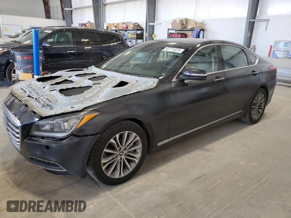 2015 Hyundai Genesis 3.8L with VIN KMHGN4JE0FU018111, listed as a Copart auction lot 53711075 with 184,509 mi miles and Clean Title. Bid and sale history available at carsss.com. Image 1.