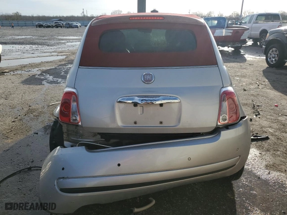 2012 FIAT 500 Pop with VIN 3C3CFFDR7CT130506, listed as a Copart auction lot 45363785 with 255,657 mi miles and Salvage Title. Bid and sale history available at carsss.com. Image 6.