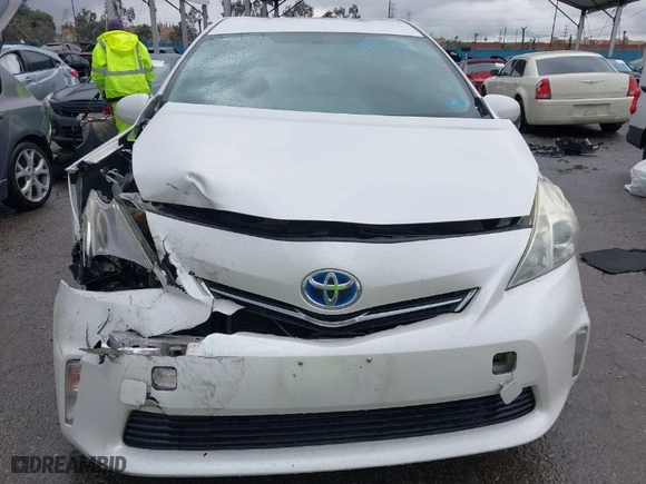 2012 Toyota Prius v Two with VIN JTDZN3EU8C3077725, listed as a IAAI auction lot 41793393 with 209,155 mi miles. Bid and sale history available at carsss.com. Image 12.