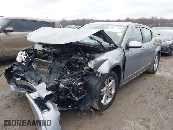 2013 Dodge Avenger SXT with VIN 1C3CDZCB2DN665997, listed as a IAAI auction lot 42011394 with Not Provided miles and . Bid and sale history available at carsss.com. Image 17.